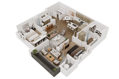 Onyx Two Bed 2 Bath Floorplan at Amavida Marana